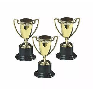 Small Gold tone Trophies, Awards & Prizes, 24 Pieces, 4"
